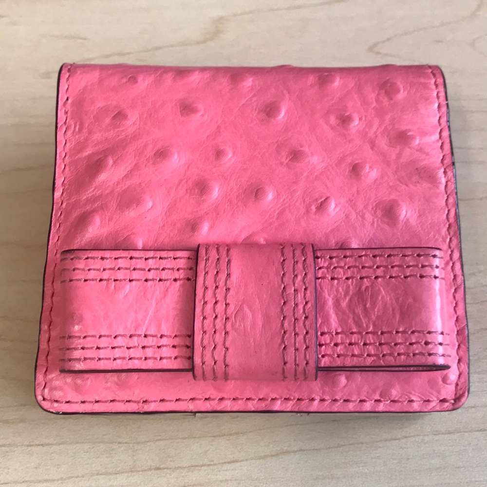Kate Spade Serenade Bifold Ostrich Bow wallet